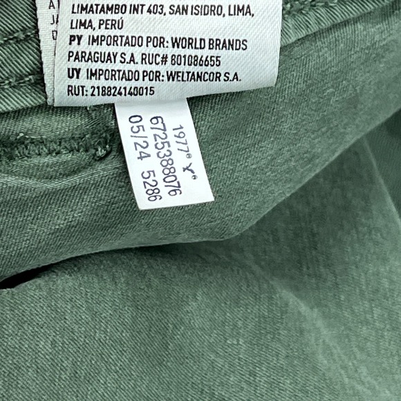 American Eagle Stovepipe Jeans Womens 14 Green Lyocell High Waist Wide Leg Pants - Picture 7 of 16